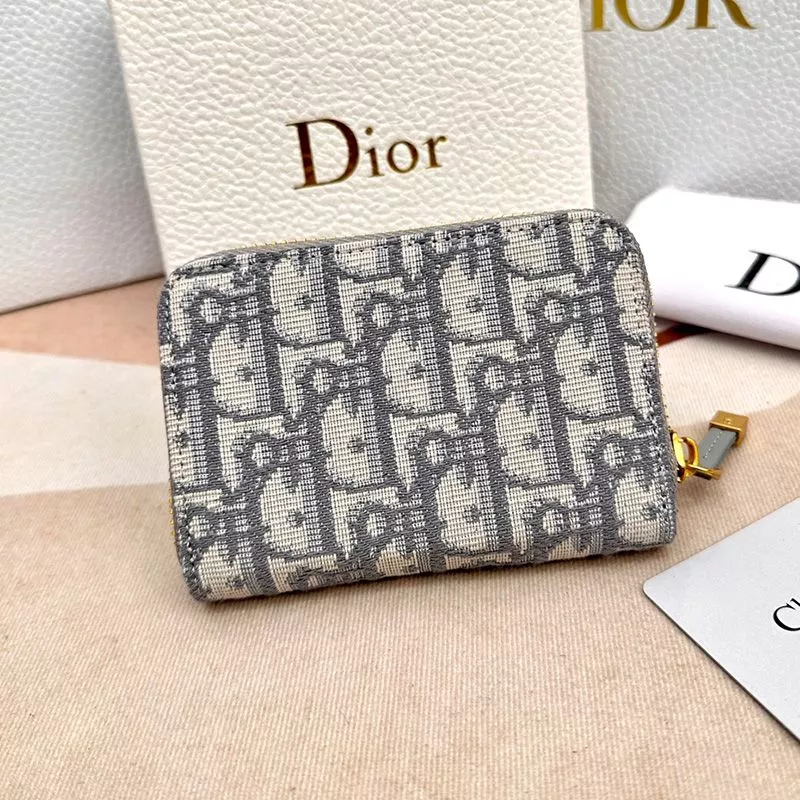 Cheap Cheap Dior 30 Montaigne Voyageur Zip Wallet Oblique Motif Canvas Grey 0112