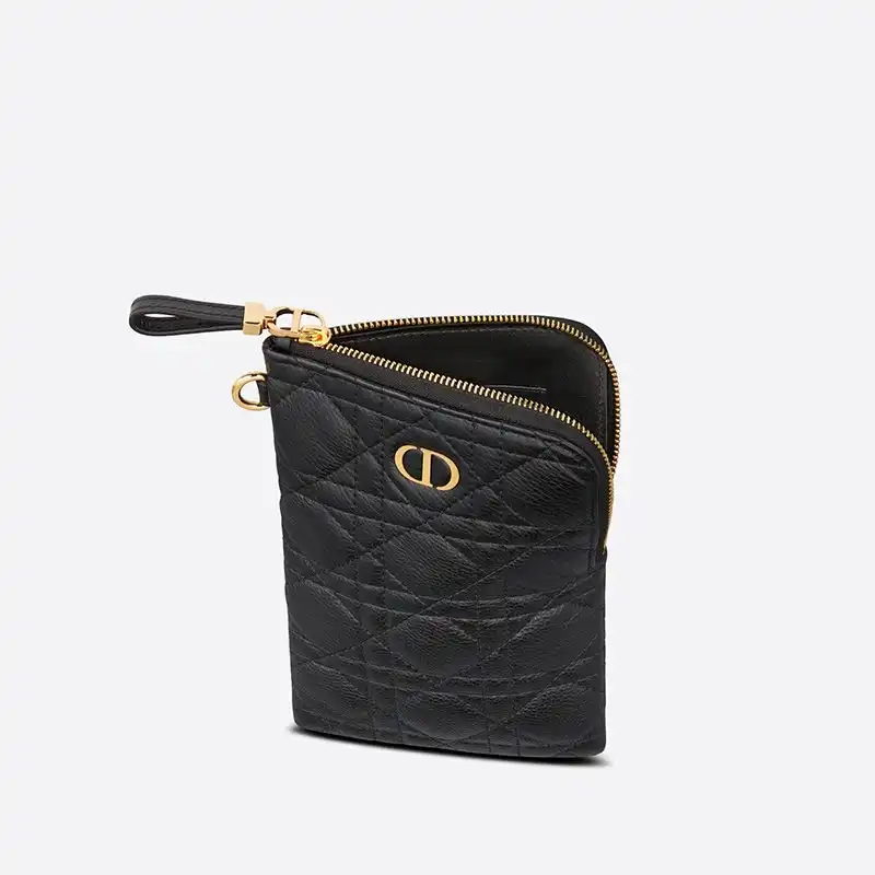 Cheap Cheap Dior Caro Multifunctional Pouch Cannage Calfskin Black 0126