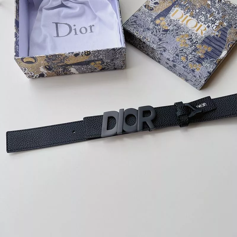 Cheap Cheap Dior Italic Buckle Reversible Belt Grained Calfskin Black 0118