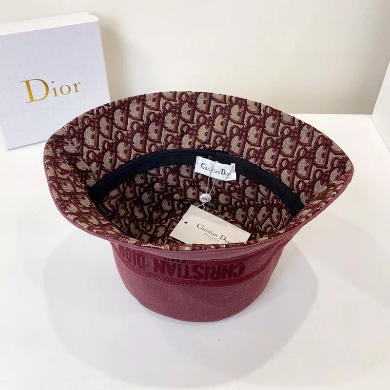 Cheap Cheap Christian Dior Bucket Hat Oblique Motif Denim Burgundy 0113