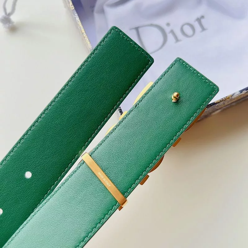 Cheap Cheap Dior Italic Buckle Reversible Belt Oblique Galaxy Leather Green 0120