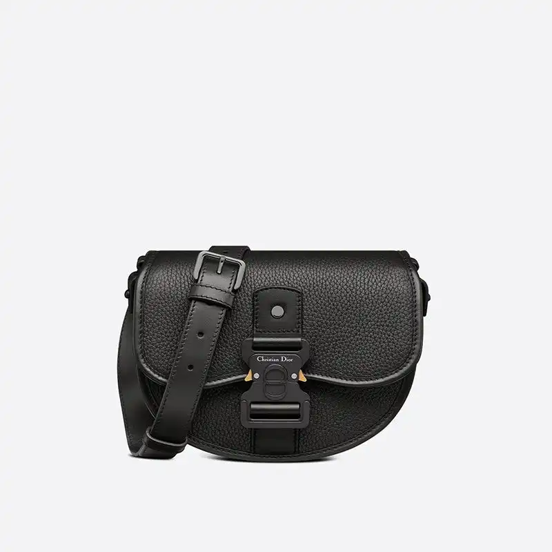 Cheap Dior Gallop Messenger Grained Calfskin Black 0122