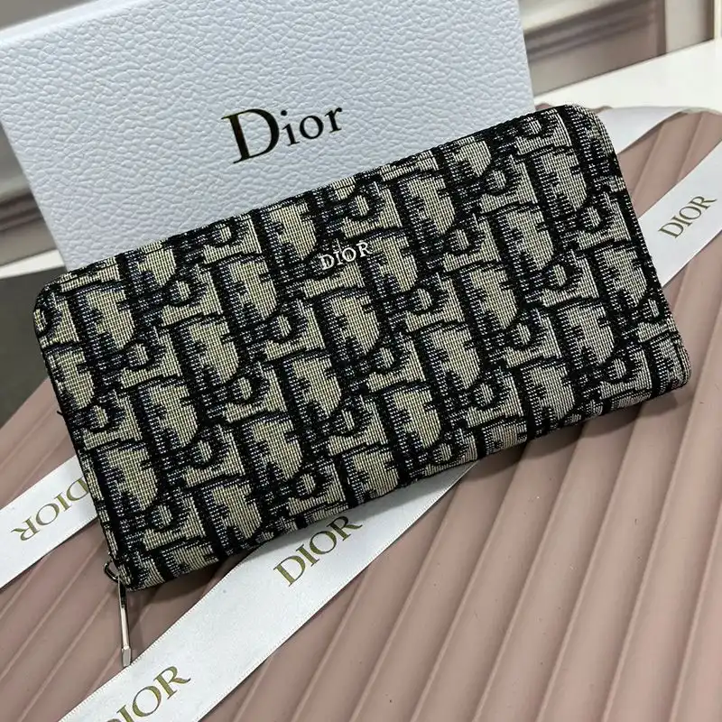 Cheap Cheap Dior Silver Zipped Zip Wallet Oblique Motif Canvas Blue 0126