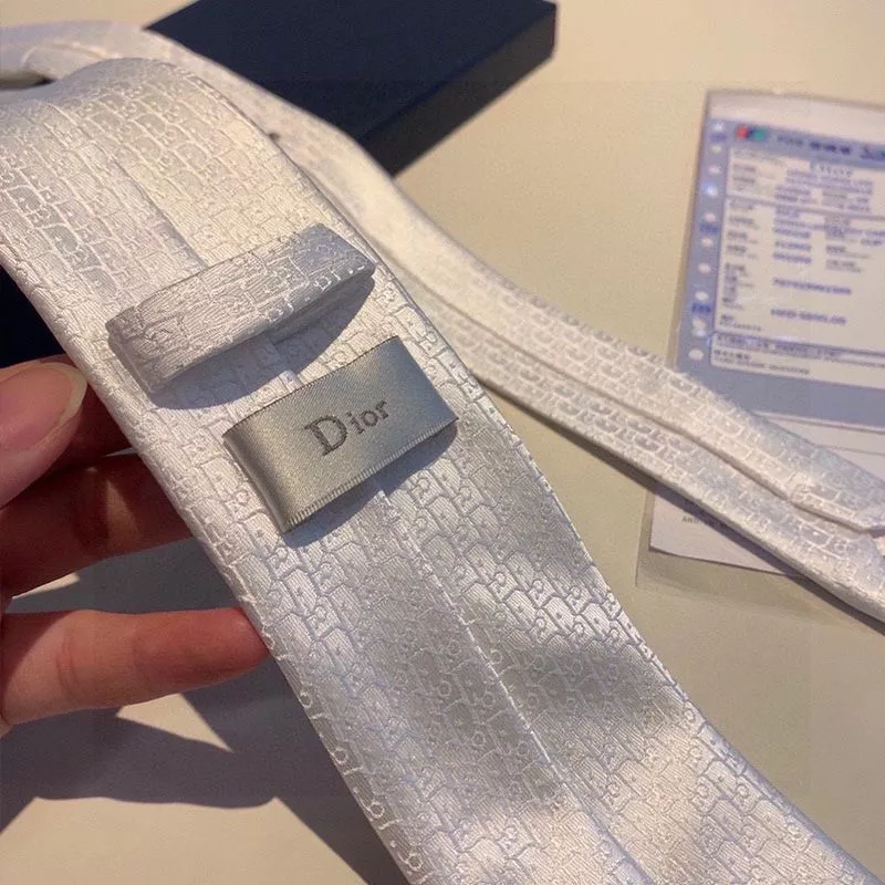 Cheap Cheap Dior Tie Oblique Motif Silk White 0118