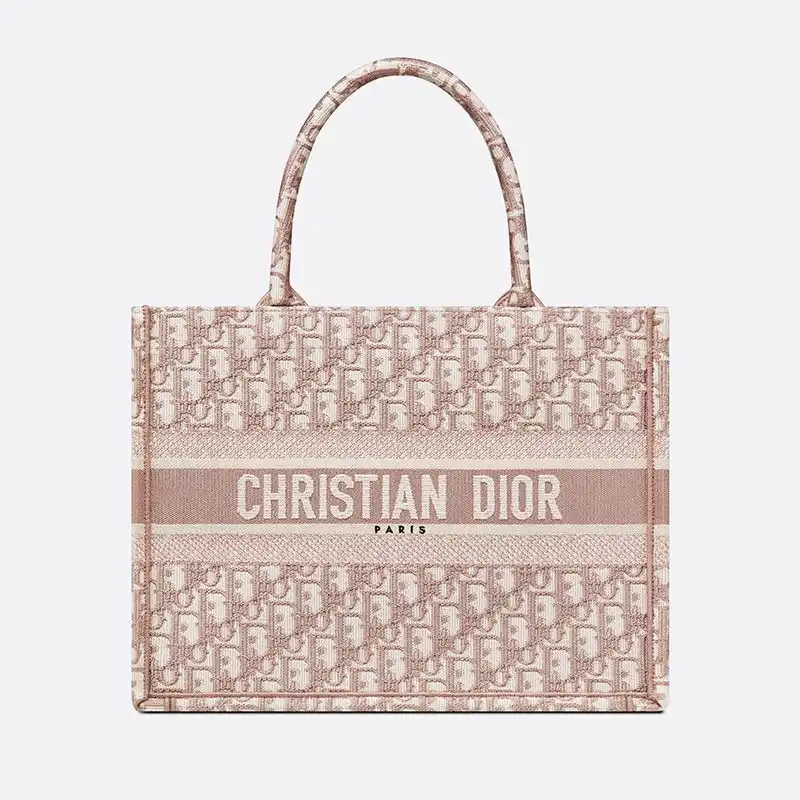 Cheap Dior Book Tote Oblique Motif Canvas Pink 0122