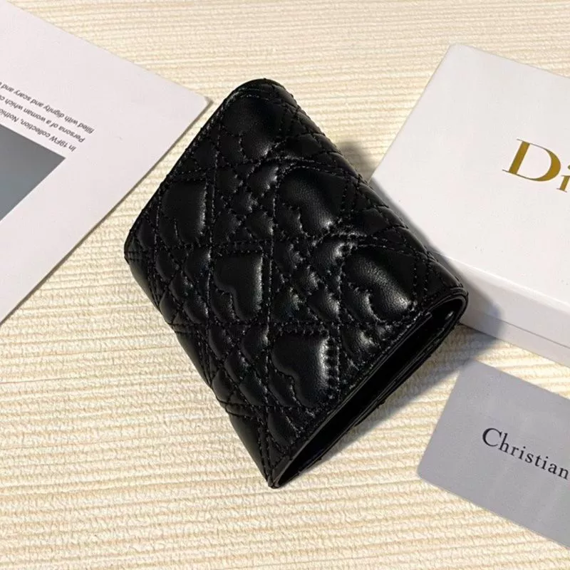 Cheap Cheap Dior Flap Card Holder Cannage Lambskin Black 0119