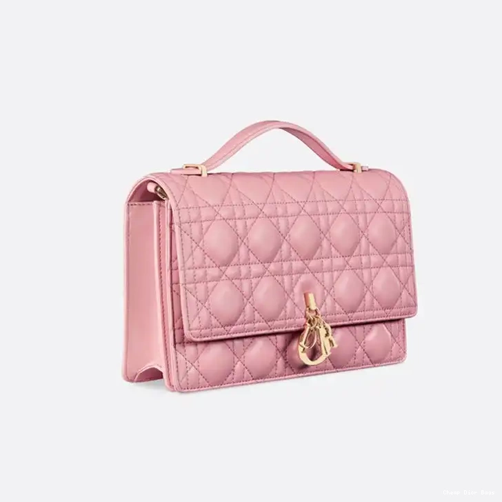 Cheap Cheap Top Handle Cannage Pink Dior Bag Miss Lambskin Small 0221