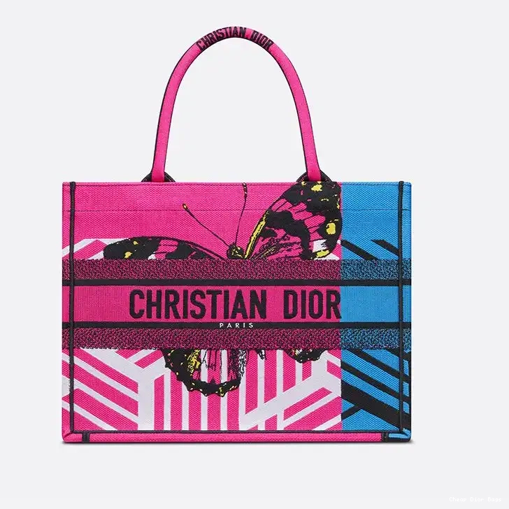 Cheap Cheap Rose Tote Dior Pop Blue Motif Book D-Jungle Canvas 0215