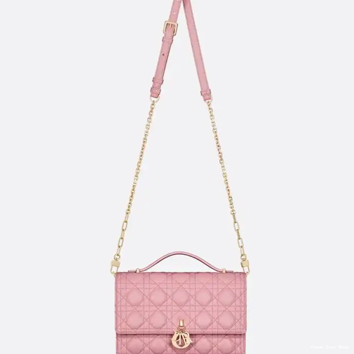 Cheap Cheap Top Handle Cannage Pink Dior Bag Miss Lambskin Small 0221