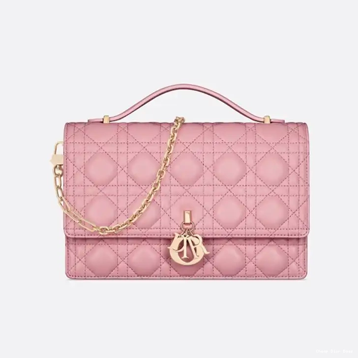 Cheap Cheap Top Handle Cannage Pink Dior Bag Miss Lambskin Small 0221