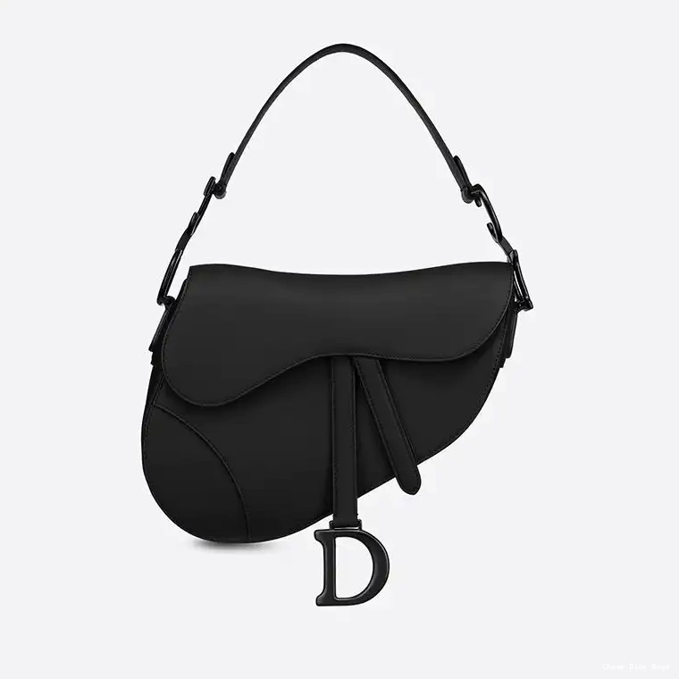 Cheap Cheap Ultramatte Dior Saddle Black Calfskin Bag 0221