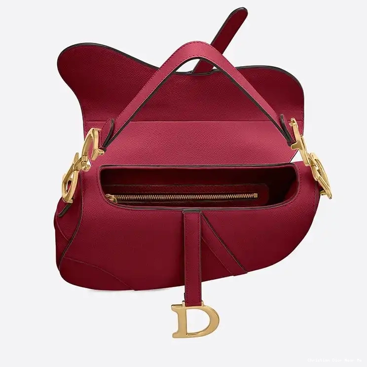 Cheap Cheap Dior Bag Calfskin Saddle Grained Red 0212