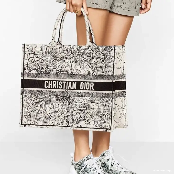 Cheap Cheap Tote Motif Book Grey Canvas Constellation Dior 0210