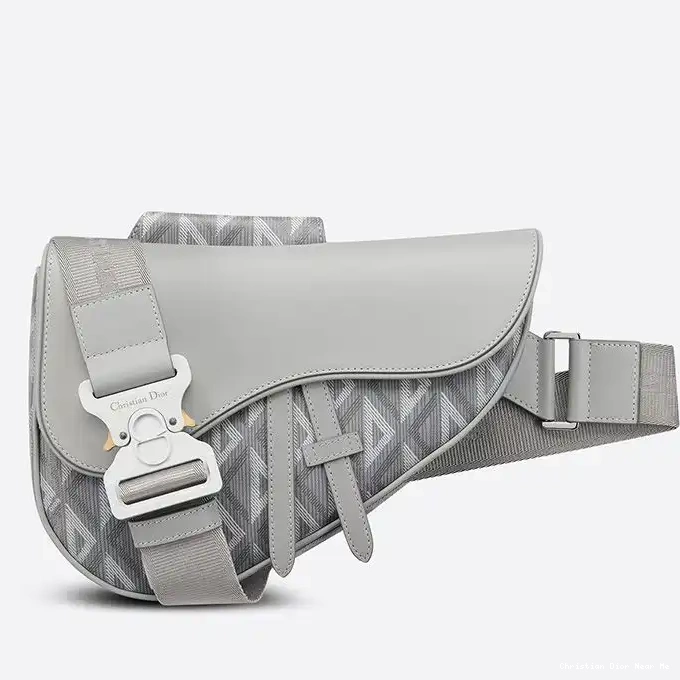 Cheap Cheap Diamond Saddle Dior Motif CD Grey Crossbody Canvas 0213