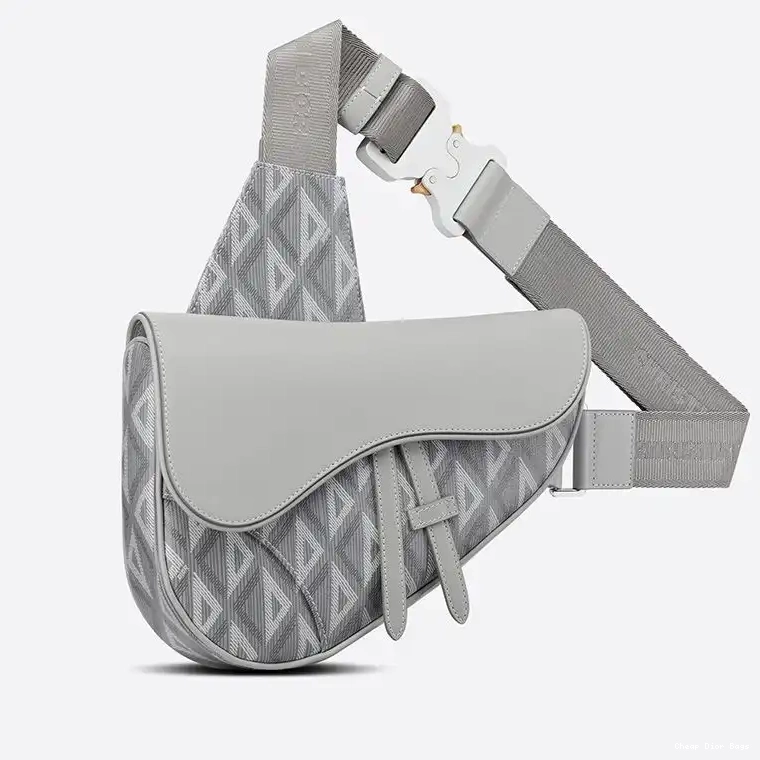 Cheap Cheap CD Canvas Crossbody Saddle Diamond Dior Motif Grey 0210