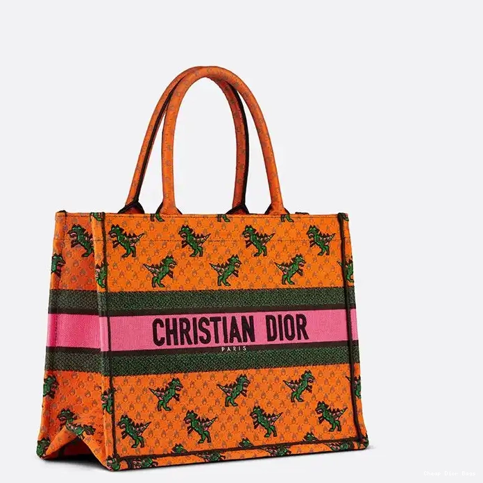 Cheap Cheap Fire Canvas Dior & Tote Motif Orange Book Dragon 0214