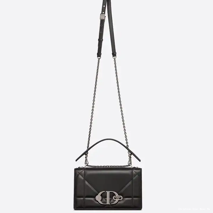 Cheap Cheap Lambskin Chain Maxicannage 30 Dior Black with Handle Bag Montaigne 0212