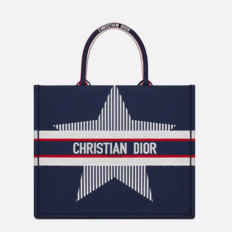 Cheap Cheap Dior Book Tote DiorAlps Motif Canvas Blue 0204