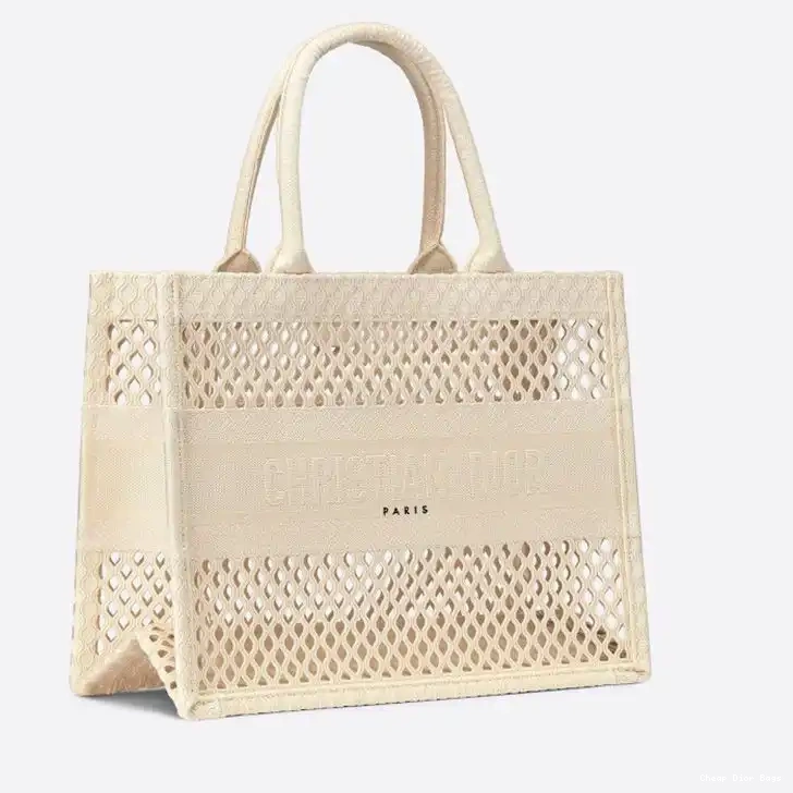 Cheap Cheap Book Beige Dior Canvas Mesh Motif Tote 0221