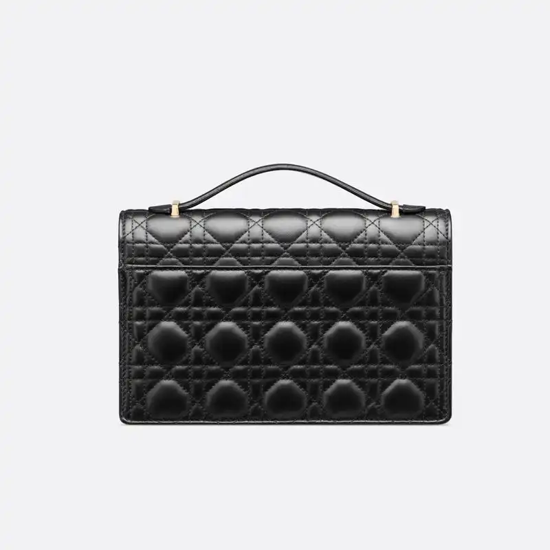 Cheap Cheap Small Miss Dior Top Handle Bag Cannage Lambskin Black 0204