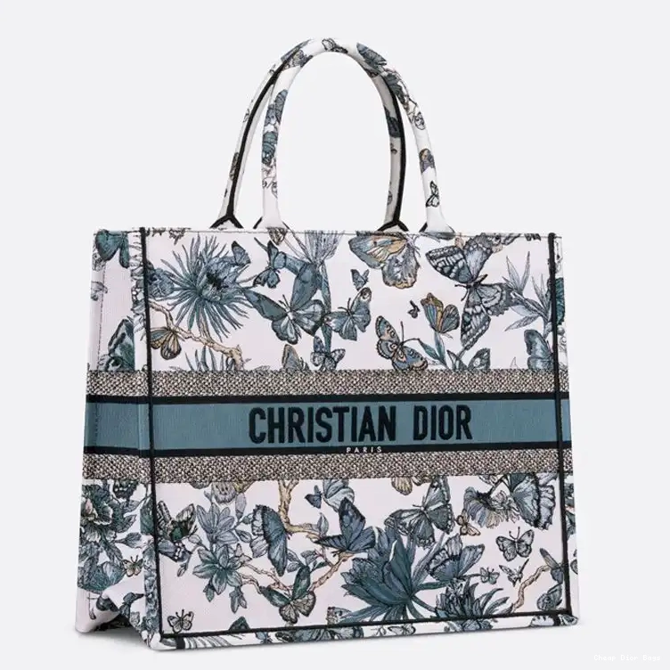 Cheap Cheap Tote Book Dior White de Mexico Blue Jouy Toile Canvas Motif 0215