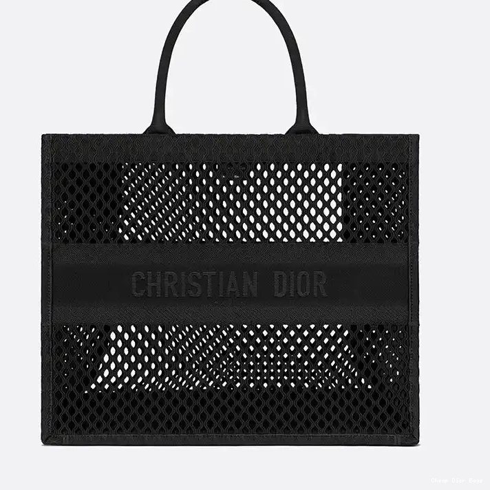 Cheap Cheap Tote Dior Mesh Black Motif Book Canvas 0225