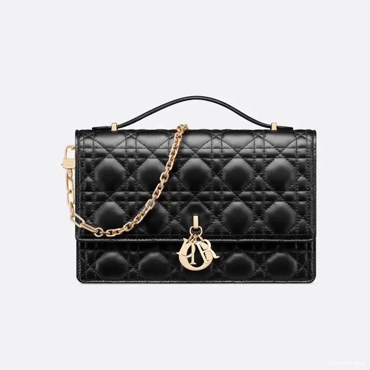 Cheap Cheap Bag Cannage Dior Small Black Top Handle Lambskin Miss 0212