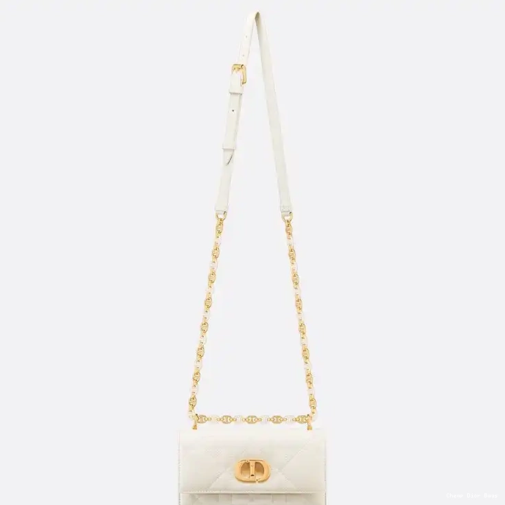 Cheap Cheap White Miss Caro Lambskin Mini Macrocannage Bag 0225