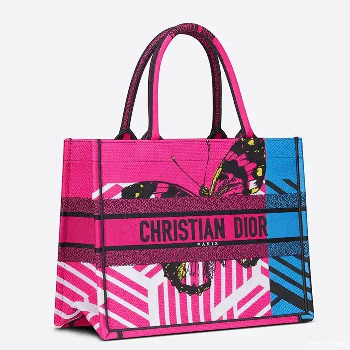 Cheap Cheap Rose Tote Dior Pop Blue Motif Book D-Jungle Canvas 0215