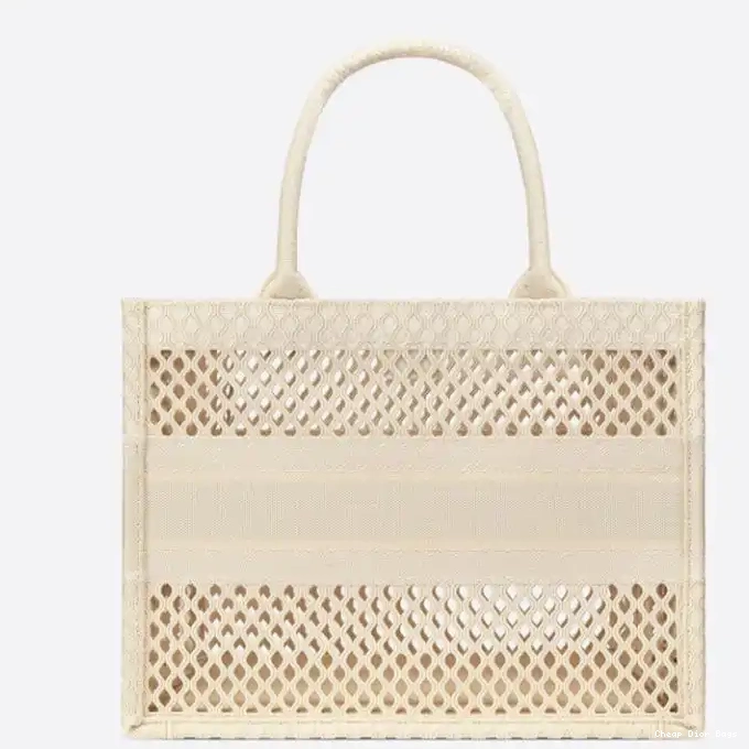 Cheap Cheap Book Beige Dior Canvas Mesh Motif Tote 0221