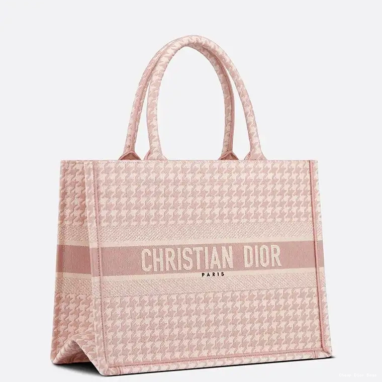 Cheap Cheap Book Motif Tote Cherry Macro Dior Houndstooth Canvas 0224