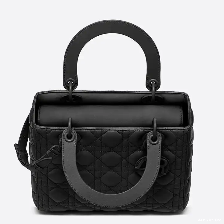 Cheap Cheap Medium Dior Calfskin Lady Bag Cannage Ultramatte Black 0222