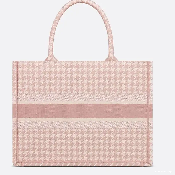 Cheap Cheap Book Motif Tote Cherry Macro Dior Houndstooth Canvas 0224