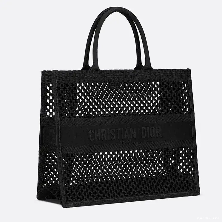 Cheap Cheap Book Tote Black Motif Mesh Canvas Dior 0212