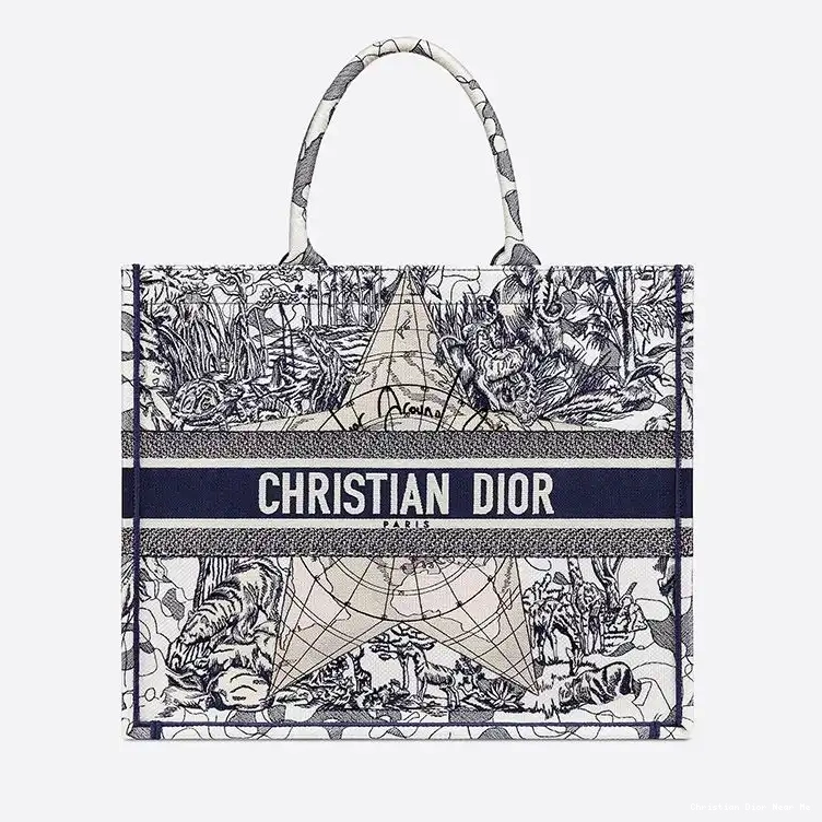 Cheap Cheap Dior the Tote Book Blue Around Motif Canvas World 0211