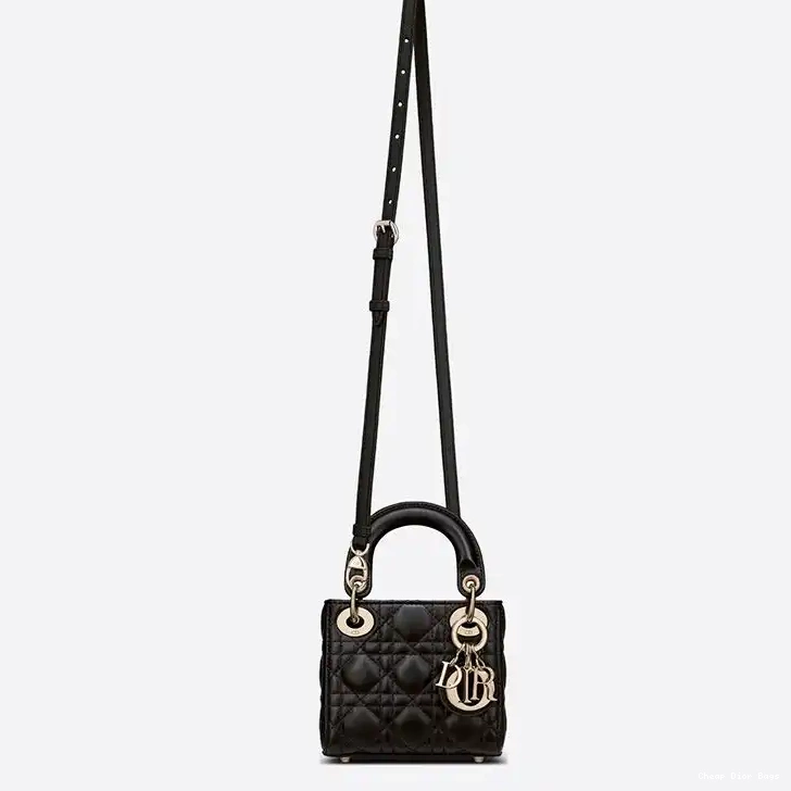 Cheap Cheap Lambskin Micro Dior Bag Black Cannage Lady 0215