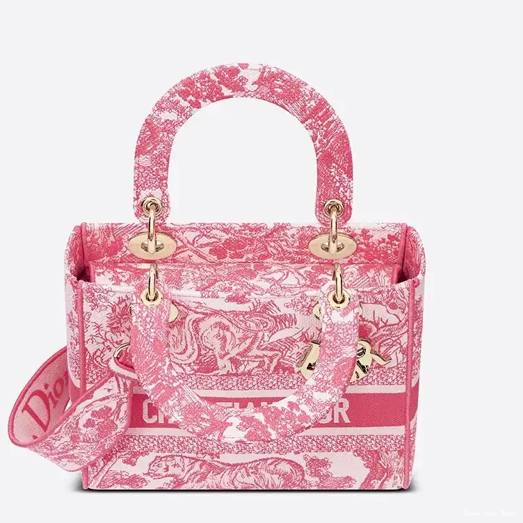 Cheap Cheap Rose D-lite de Canvas Motif Medium Lady Jouy Toile Bag 0223