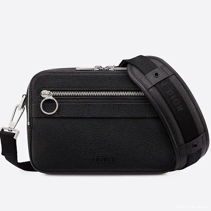 Cheap Cheap Messenger Grained Safari Black Dior Calfskin 0211