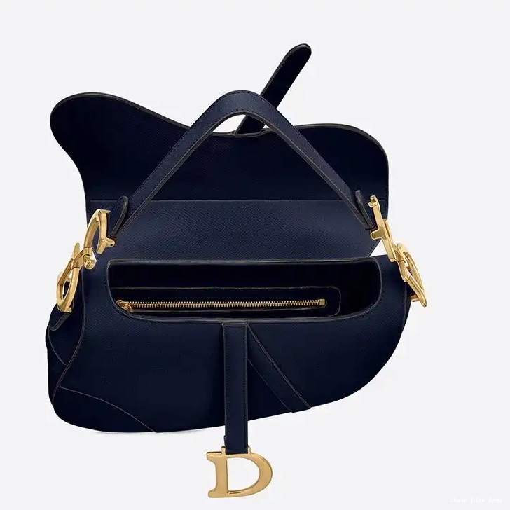 Cheap Cheap Navy Bag Dior Grained Calfskin Saddle Blue 0211