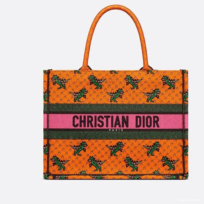 Cheap Cheap Fire Canvas Dior & Tote Motif Orange Book Dragon 0214