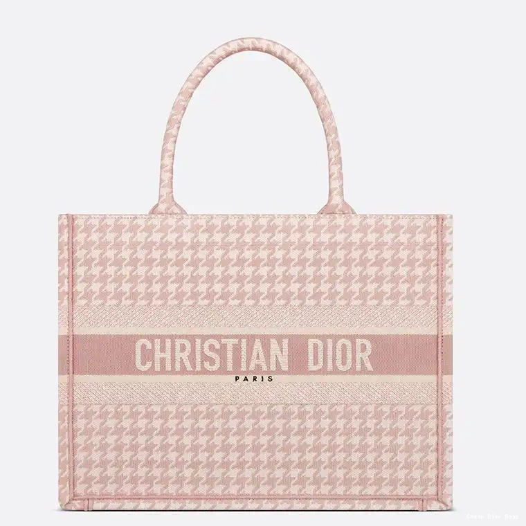 Cheap Cheap Book Motif Tote Cherry Macro Dior Houndstooth Canvas 0224