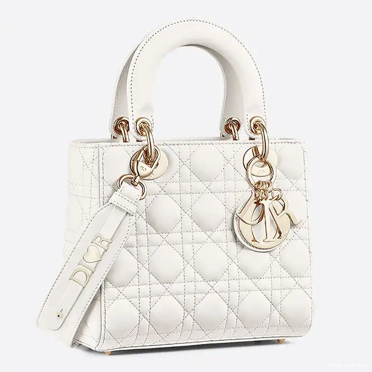 Cheap Cheap Lambskin Bag Cannage My White Lady ABCDior Dior 0212