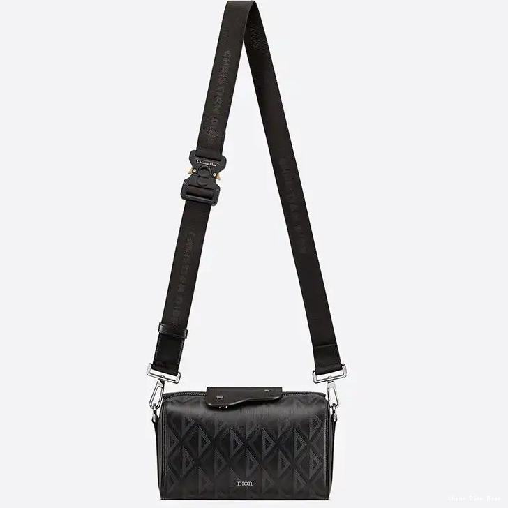 Cheap Cheap Motif Diamond Bag Dior 22 Lingot Canvas Black CD 0219