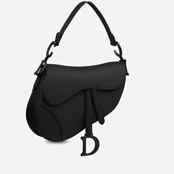 Cheap Cheap Ultramatte Dior Saddle Black Calfskin Bag 0221