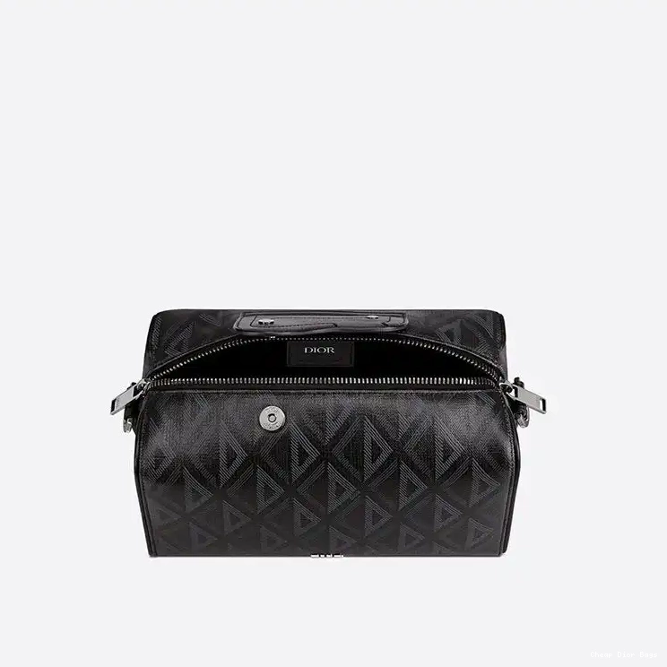 Cheap Cheap Motif Diamond Bag Dior 22 Lingot Canvas Black CD 0219