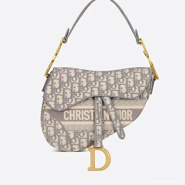 Cheap Cheap Saddle Bag Canvas Grey Oblique Motif Christian Dior 0217