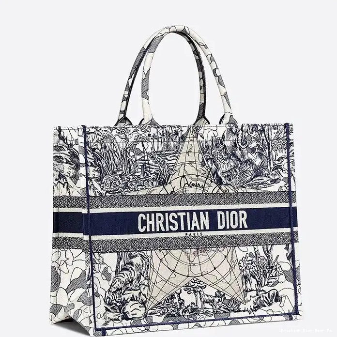 Cheap Cheap Dior the Tote Book Blue Around Motif Canvas World 0211