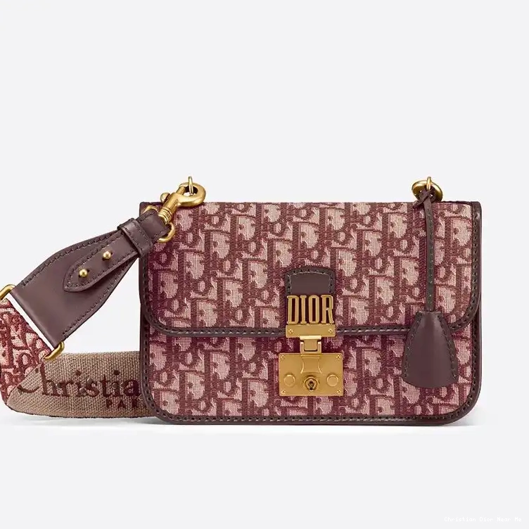 Cheap Cheap Oblique Burgundy Motif Dioraddict Canvas Bag 0213