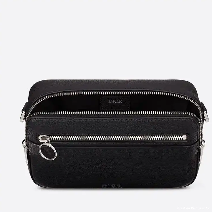 Cheap Cheap Messenger Grained Safari Black Dior Calfskin 0211