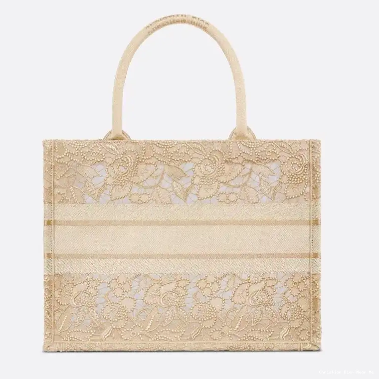 Cheap Cheap Macrame D-Lace Book Canvas Beige Dior Tote Motif 0218